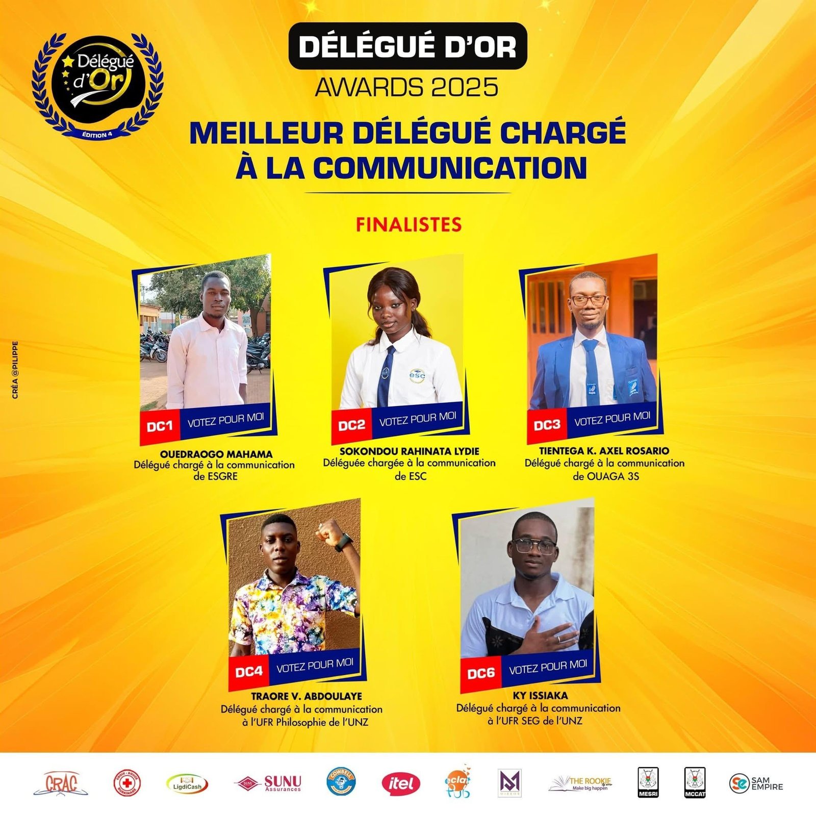 MEILLEUR DÉLÉGUÉ CHARGÉ À LA COMMUNICATION