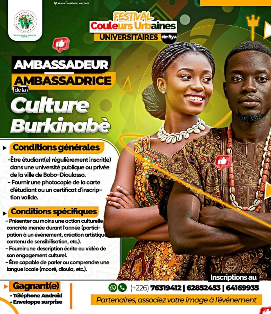 Ambassadeur(drice) de la Culture Burkinabè